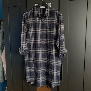Oak + Fort Plaid Shirt Dress